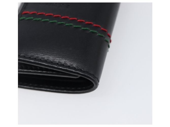 GUCCI Key Case Leather Black Silver 138052 Auth 199850V Silvery - view 14