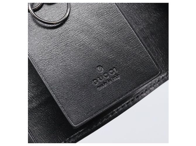 GUCCI Key Case Leather Black Silver 138052 Auth 199850V Silvery - view 20