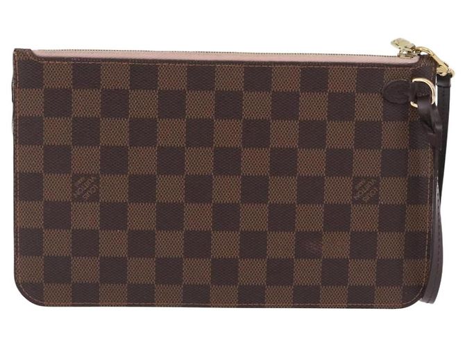 LOUIS VUITTON Damier Ebene Neverfull MM Pouch LV Auth 199983 - vista 2