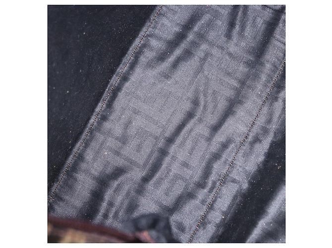 Borsa Tote FENDI Zucca Canvas Nylon Marrone Nero Auth 197867 - vista 11