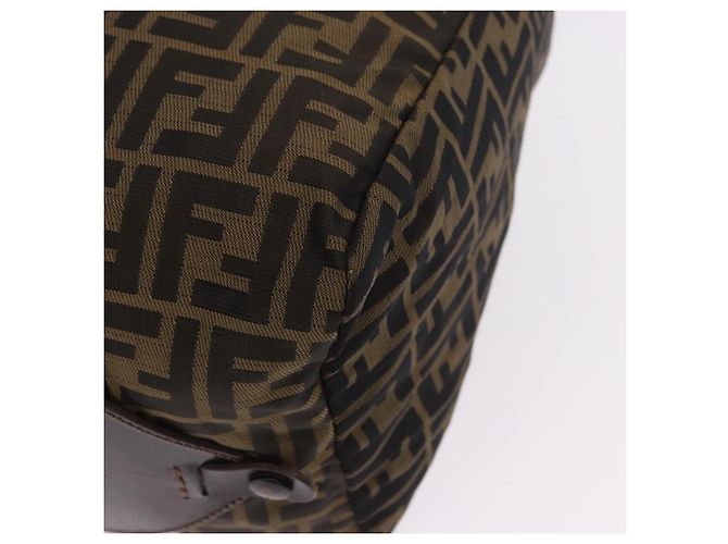 Borsa Tote FENDI Zucca Canvas Nylon Marrone Nero Auth 197867 - vista 9