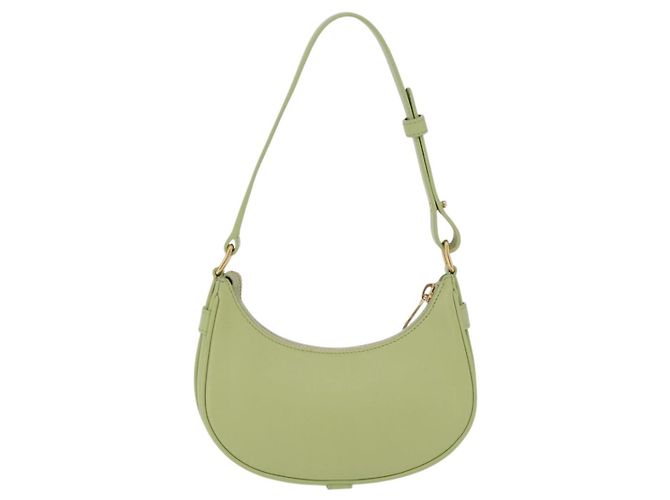 Céline CELINE Hand Pouch Mini Ava Hand Bag Leather Green Gold Auth 200058M Doré Vert - vue 2
