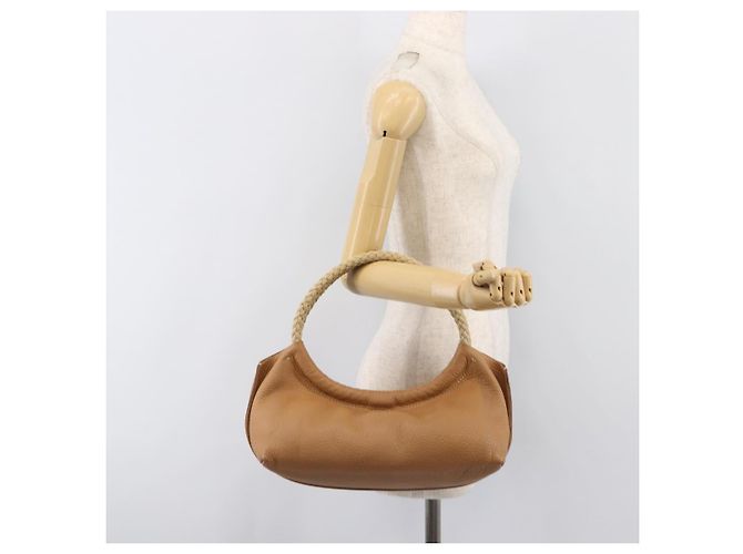 Borsa Tote Miu Miu Pelle Brown Beige Auth 202080V Marrone - vista 20