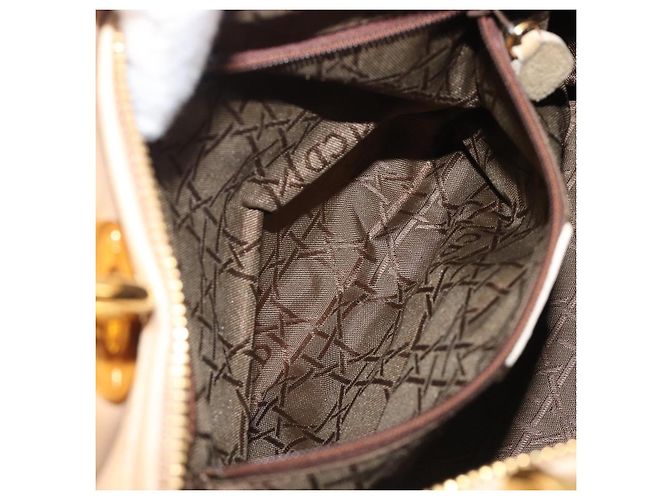 Borsa a mano Christian Dior Canage Suede Beige Gold Auth bs36869 D'oro - vista 22