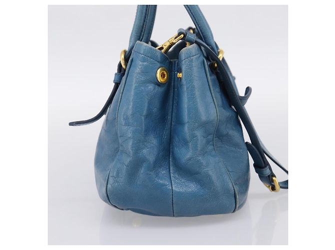 Borsa a mano Miu Miu in pelle 2way blu e oro autentica 199477V D'oro - vista 3