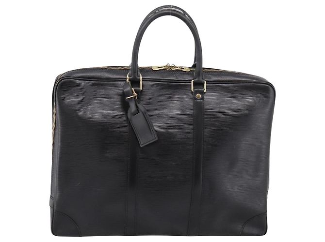 LOUIS VUITTON Epi Porte Documents Voyage Business Bag Black M40321 Auth 201958 Negro - vista 13