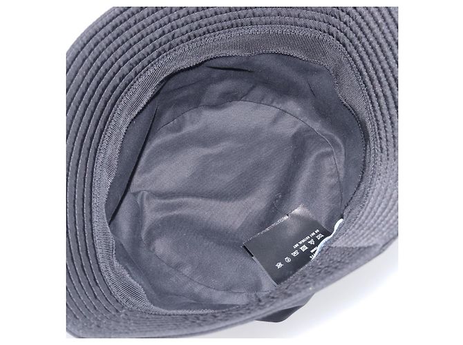PRADA Bucket Hat Nylon Schwarz Silber Auth 200831V - Ansicht 9
