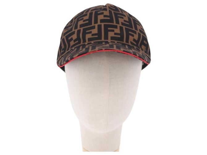 FENDI Zucca Canvas Cap Brown Black Auth ki6793M Braun Schwarz - Ansicht 13