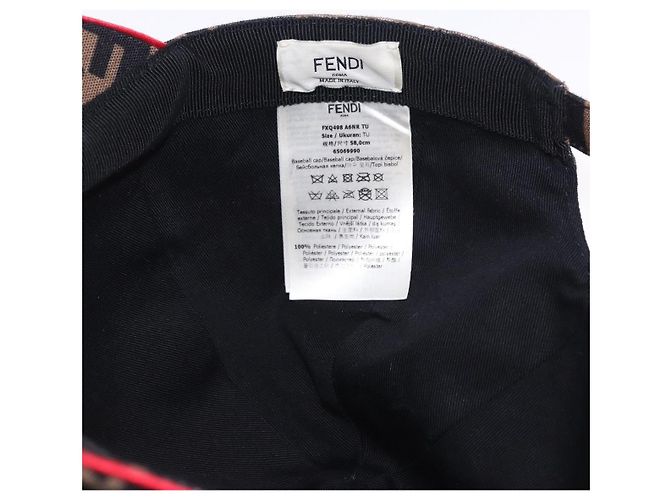 FENDI Zucca Canvas Cap Brown Black Auth ki6793M Braun Schwarz - Ansicht 14
