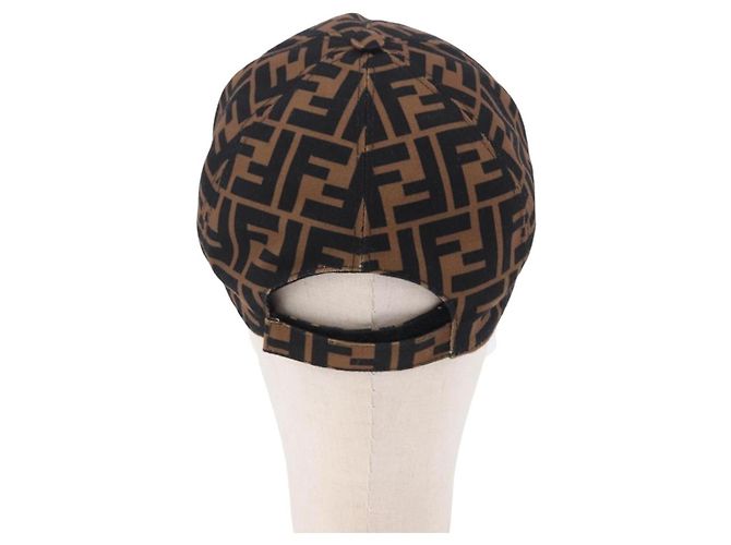 FENDI Zucca Canvas Cap Brown Black Auth ki6793M Braun Schwarz - Ansicht 2