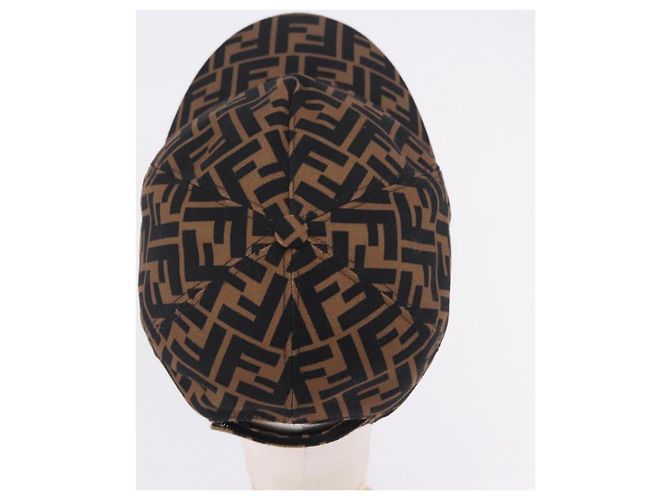 FENDI Zucca Canvas Cap Brown Black Auth ki6793M Braun Schwarz - Ansicht 5
