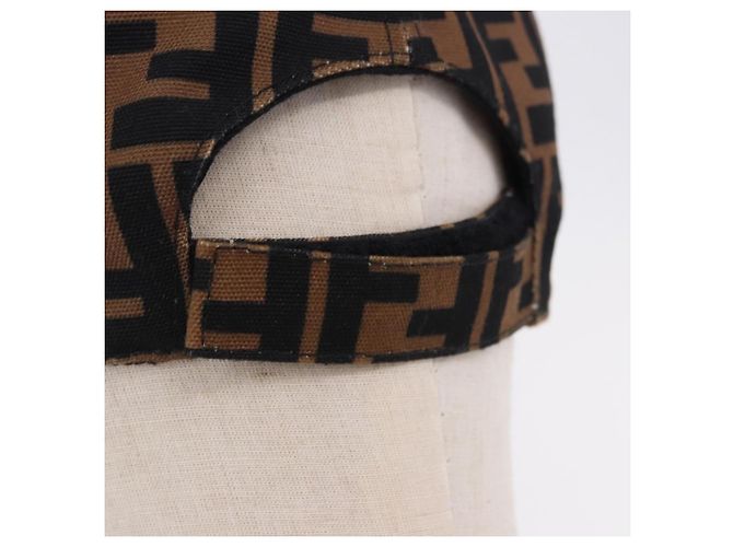 FENDI Zucca Canvas Cap Brown Black Auth ki6793M Braun Schwarz - Ansicht 6
