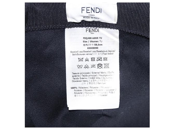 FENDI Zucca Canvas Cap Brown Black Auth ki6793M Braun Schwarz - Ansicht 8