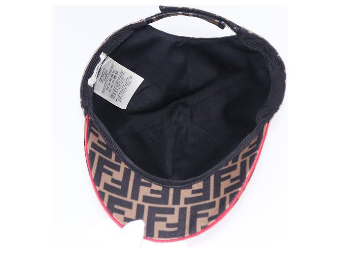 FENDI Zucca Canvas Cap Brown Black Auth ki6793M Braun Schwarz - Ansicht 9