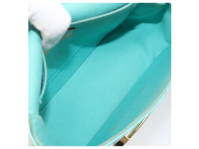 LOUIS VUITTON Monogram Vernis Bell Flower PM Blue Lagon M91730 LV Auth 199500 - vista 11