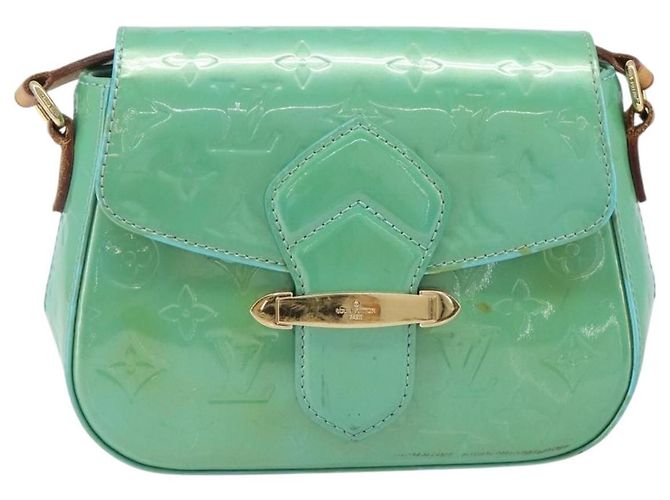LOUIS VUITTON Monogram Vernis Bell Flower PM Blue Lagon M91730 LV Auth 199500 - vista 13