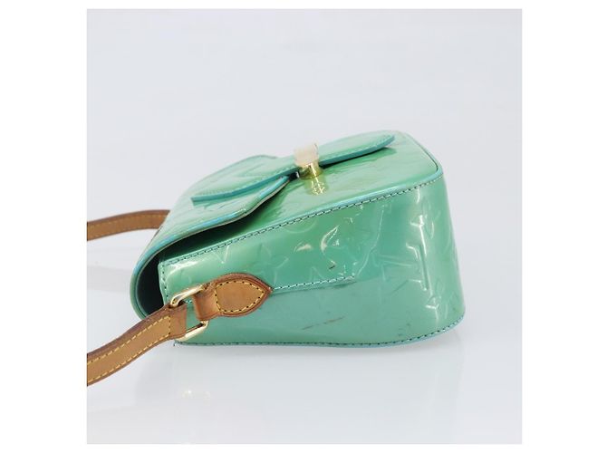 LOUIS VUITTON Monogram Vernis Bell Flower PM Blue Lagon M91730 LV Auth 199500 - vista 4