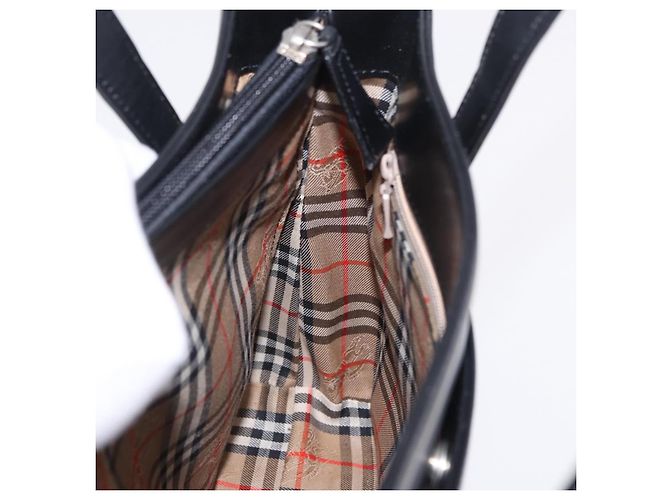 Borsa a mano Burberrys Nova Check Pelle Nero Beige Auth 202233 - vista 19