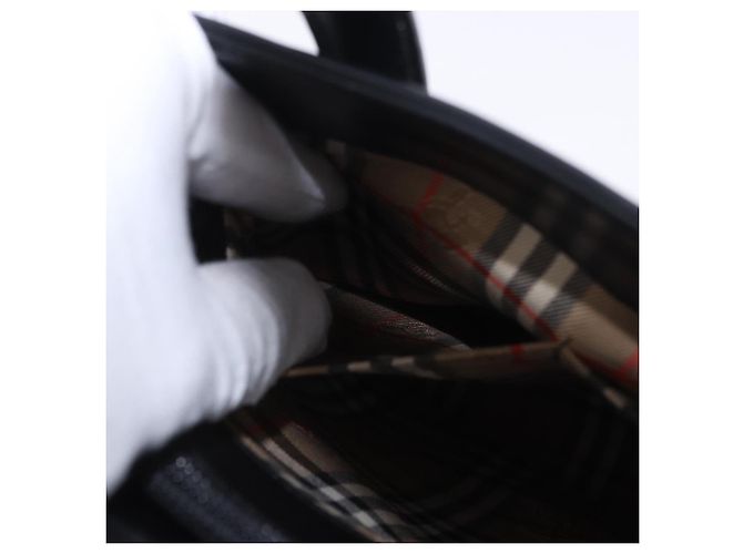 Borsa a mano Burberrys Nova Check Pelle Nero Beige Auth 202233 - vista 23