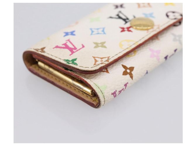 LOUIS VUITTON Monogram Multicolor Multicles 4 Key Case White M93731 Auth 198335 Blanco - vista 14