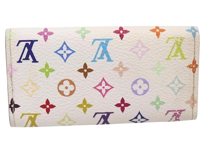 LOUIS VUITTON Monogram Multicolor Multicles 4 Key Case White M93731 Auth 198335 Blanco - vista 2