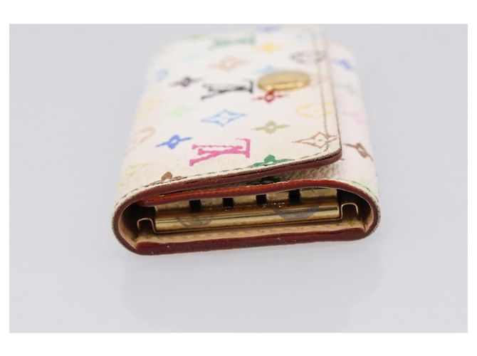 LOUIS VUITTON Monogram Multicolor Multicles 4 Key Case White M93731 Auth 198335 Blanco - vista 3