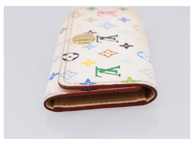 LOUIS VUITTON Monogram Multicolor Multicles 4 Key Case White M93731 Auth 198335 Blanco - vista 4