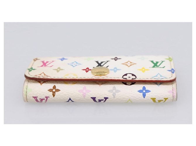 LOUIS VUITTON Monogram Multicolor Multicles 4 Key Case White M93731 Auth 198335 Blanco - vista 6