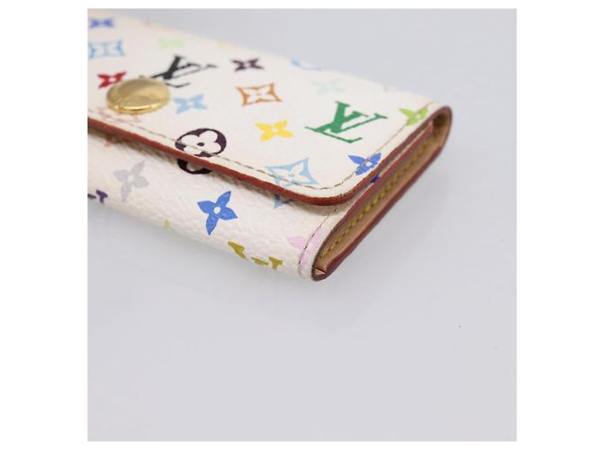 LOUIS VUITTON Monogram Multicolor Multicles 4 Key Case White M93731 Auth 198335 Blanco - vista 7