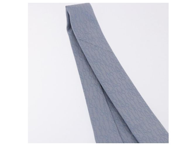 LOUIS VUITTON Necktie Silk Light Blue LV Auth 199992M - view 13