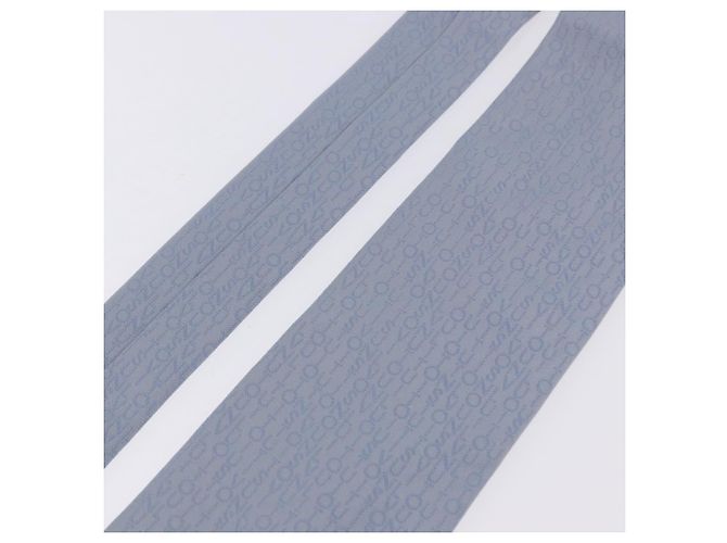 LOUIS VUITTON Necktie Silk Light Blue LV Auth 199992M - view 4