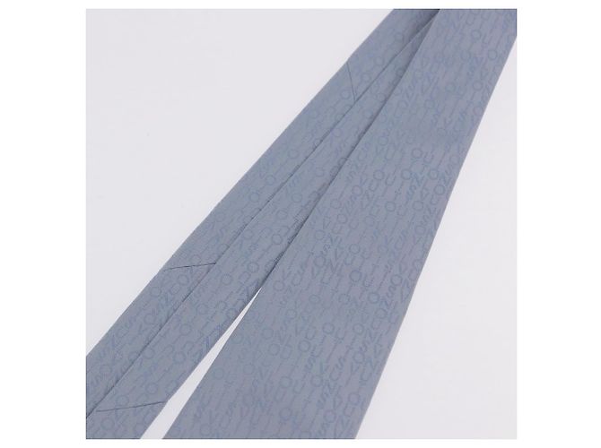 LOUIS VUITTON Necktie Silk Light Blue LV Auth 199992M - view 6