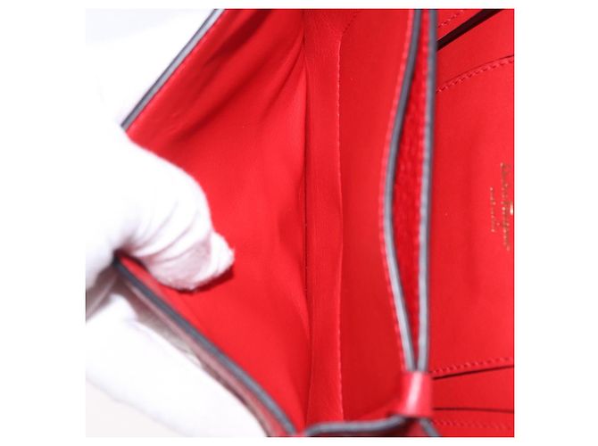 Borsa a tracolla con catena Salvatore Ferragamo in pelle rossa tono oro Auth 200367A Rosso - vista 10
