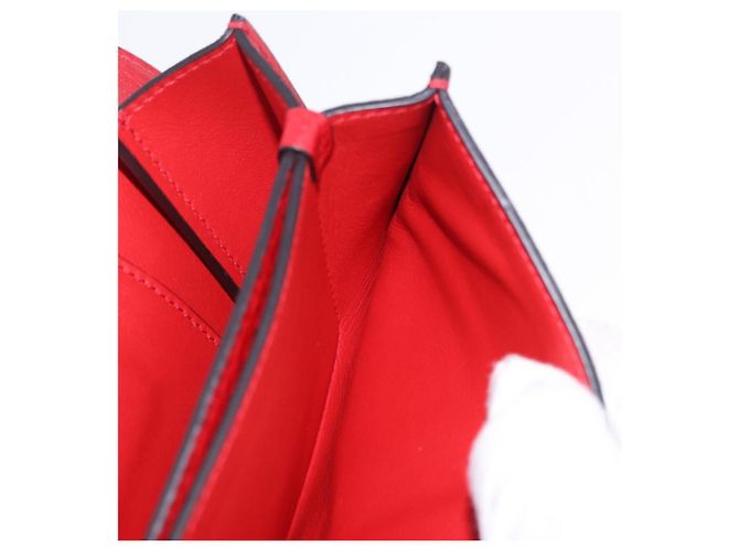 Borsa a tracolla con catena Salvatore Ferragamo in pelle rossa tono oro Auth 200367A Rosso - vista 21