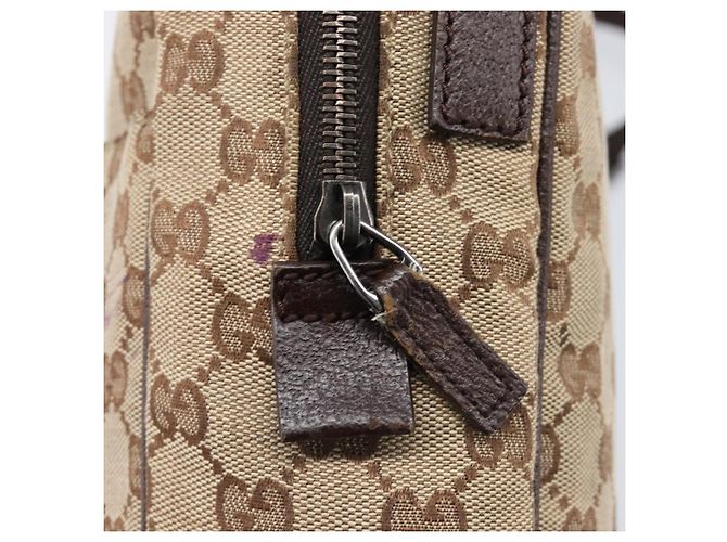 Borsa a Tracolla GUCCI GG Canvas Beige Silver 122759 Auth hk4061 Argento - vista 10