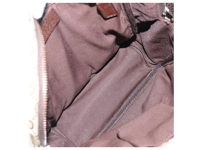 Borsa a Tracolla GUCCI GG Canvas Beige Silver 122759 Auth hk4061 Argento - vista 11