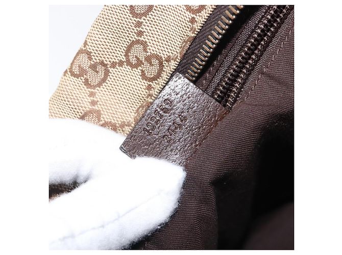 Borsa a Tracolla GUCCI GG Canvas Beige Silver 122759 Auth hk4061 Argento - vista 12