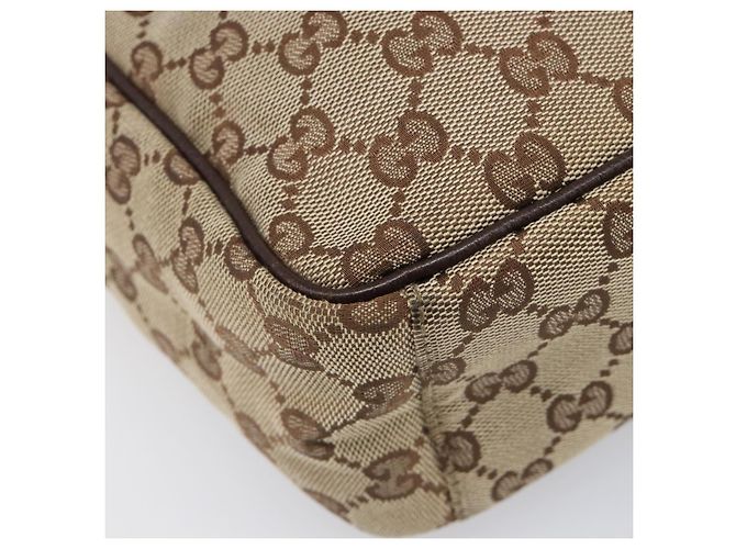Borsa a Tracolla GUCCI GG Canvas Beige Silver 122759 Auth hk4061 Argento - vista 15