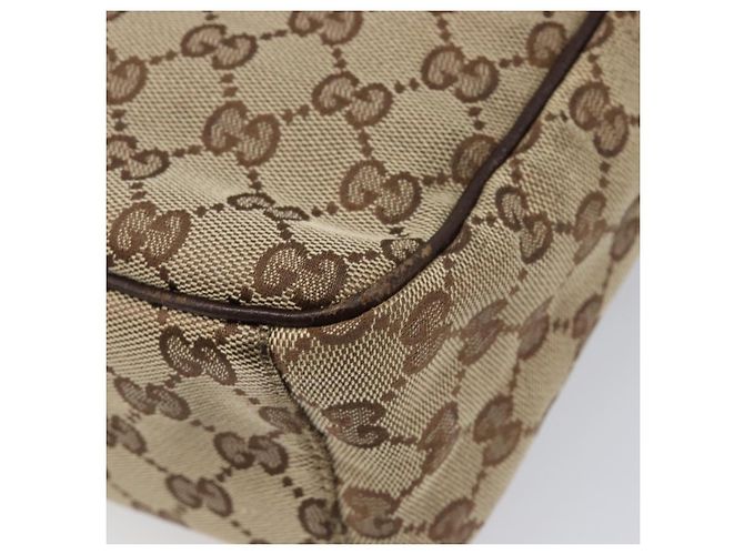 Borsa a Tracolla GUCCI GG Canvas Beige Silver 122759 Auth hk4061 Argento - vista 16
