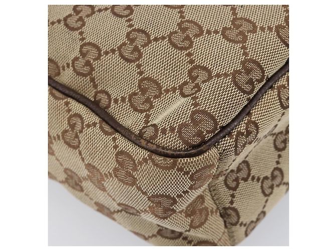 Borsa a Tracolla GUCCI GG Canvas Beige Silver 122759 Auth hk4061 Argento - vista 17