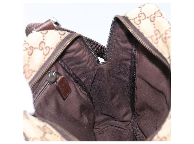 Borsa a Tracolla GUCCI GG Canvas Beige Silver 122759 Auth hk4061 Argento - vista 20