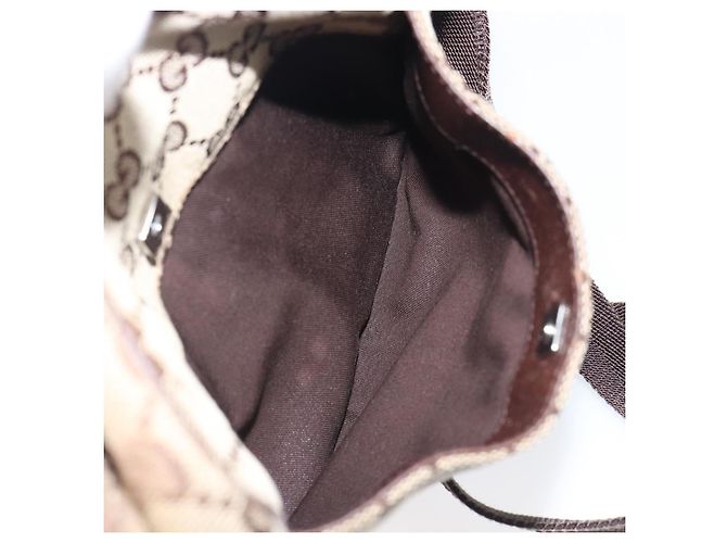 Borsa a Tracolla GUCCI GG Canvas Beige Silver 122759 Auth hk4061 Argento - vista 24