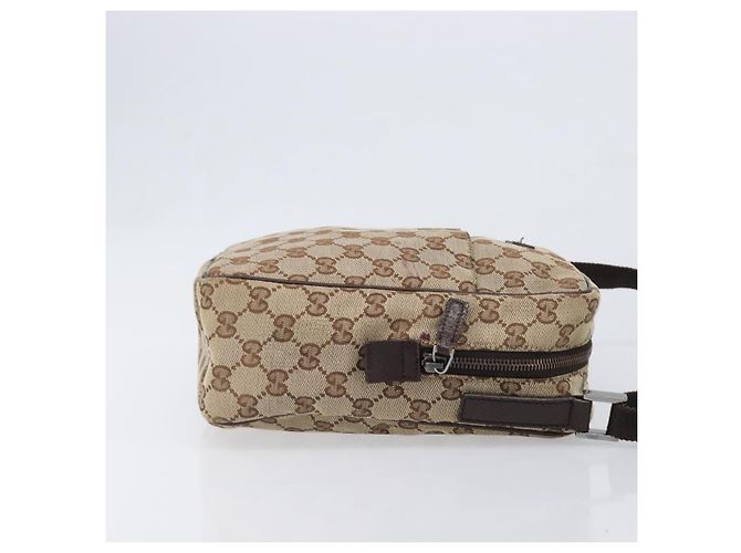 Borsa a Tracolla GUCCI GG Canvas Beige Silver 122759 Auth hk4061 Argento - vista 3