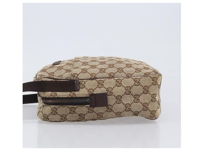 Borsa a Tracolla GUCCI GG Canvas Beige Silver 122759 Auth hk4061 Argento - vista 4