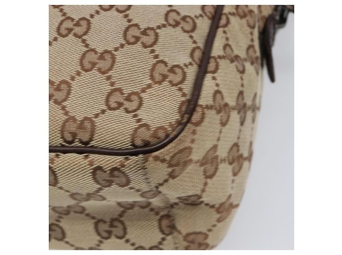 Borsa a Tracolla GUCCI GG Canvas Beige Silver 122759 Auth hk4061 Argento - vista 8