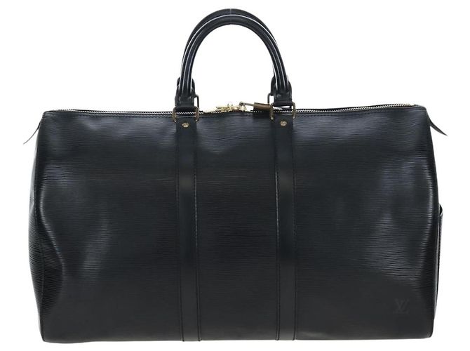 LOUIS VUITTON Epi Keepall 45 Boston Bag Noir M42972 LV Auth 199174V Nero - vista 13