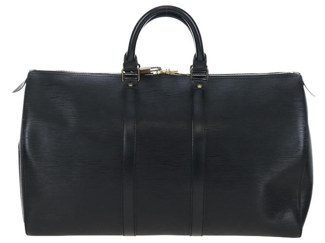 LOUIS VUITTON Epi Keepall 45 Boston Bag Noir M42972 LV Auth 199174V Nero - vista 2