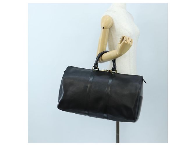 LOUIS VUITTON Epi Keepall 45 Boston Bag Noir M42972 LV Auth 199174V Nero - vista 20