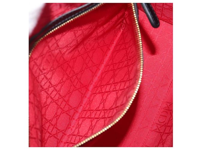 Borsa Christian Dior Lady Dior Canage in pelle d'agnello 2way Nero Oro Auth 199180M D'oro - vista 25