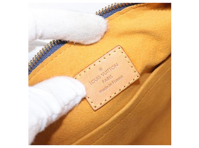 LOUIS VUITTON Monogram Denim Buggy PM Shoulder Bag Blue M95049 LV Auth 202125V Monogramma - vista 10